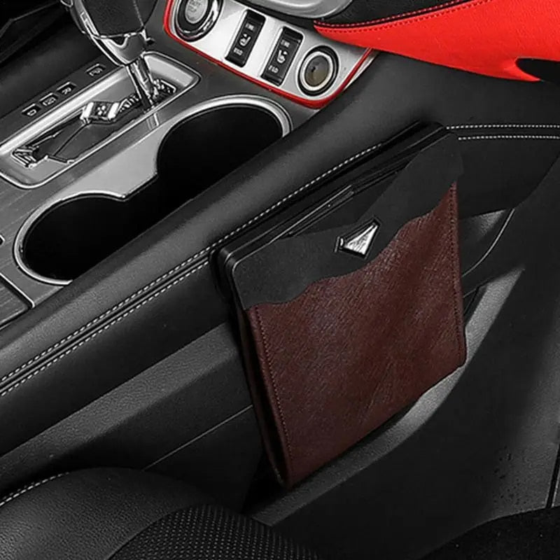 Waterproof Car Leather Trash Can