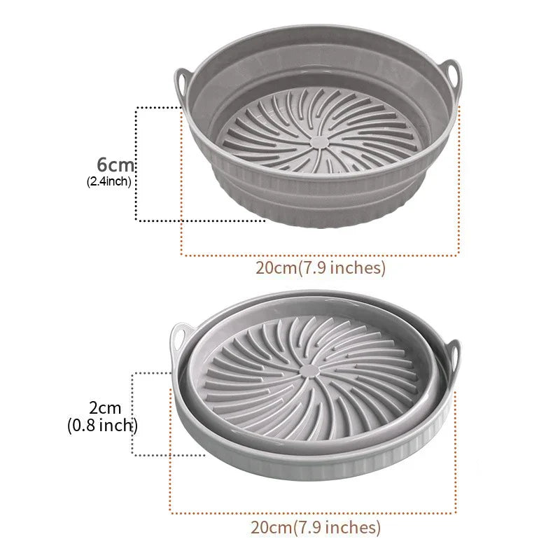 Air fryer silicone tray