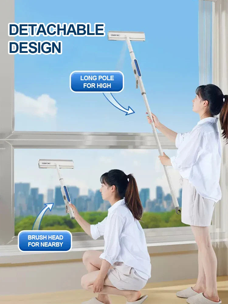 Window Squeegee with Spray