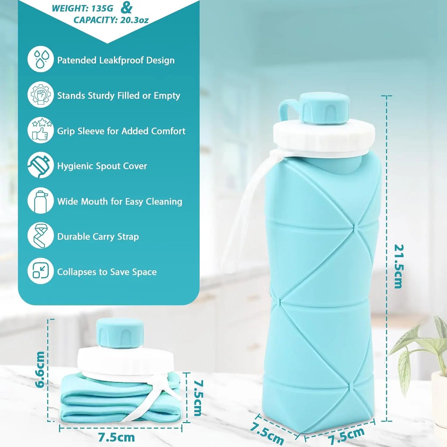 Collapsible Sports Water Bottle